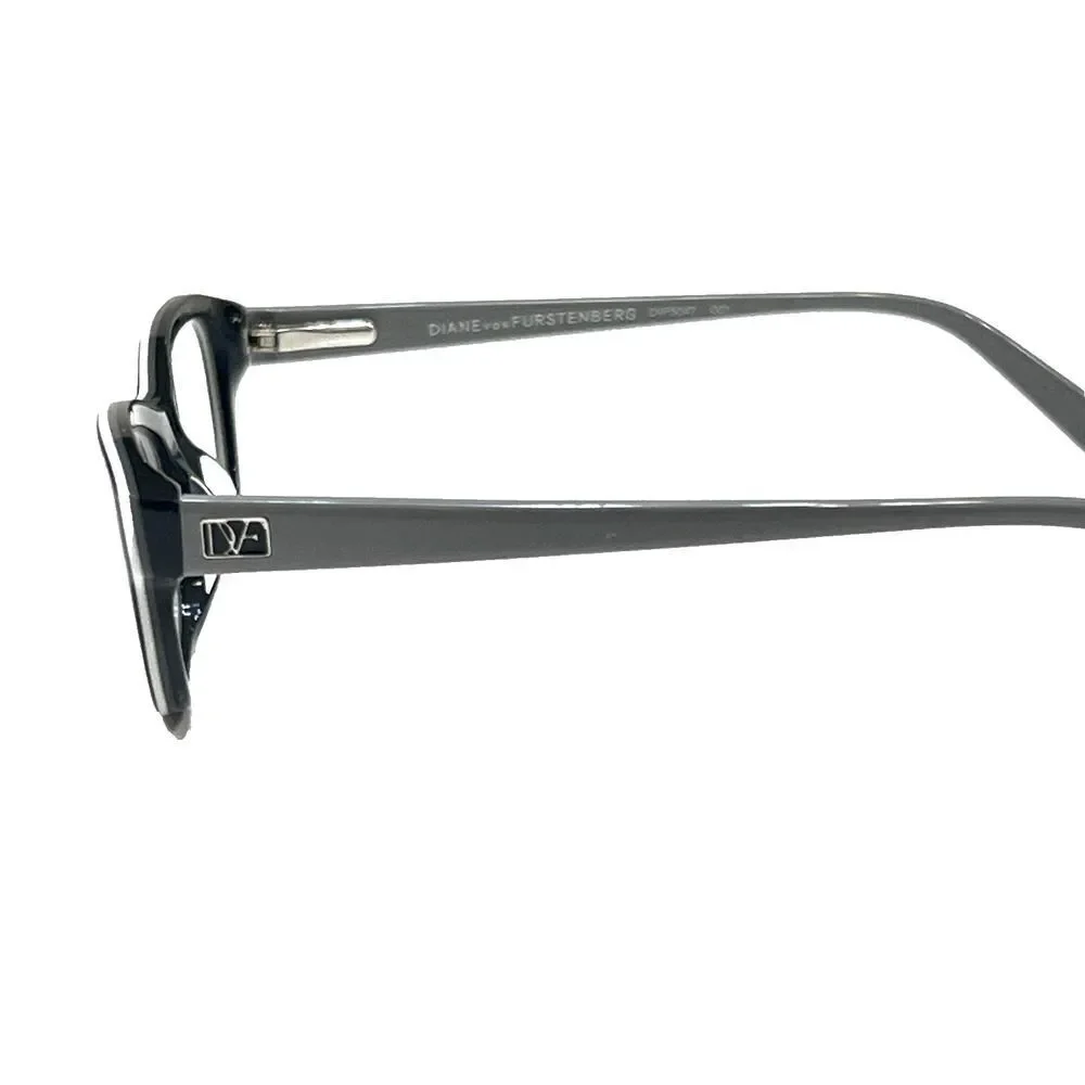 NEW Diane von Furstenberg DVF 5047 001 Black & Gray Eyeglasses Frames 50-17-135